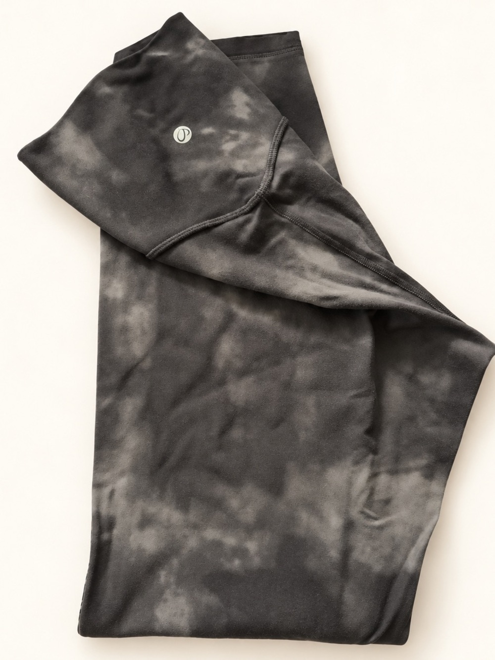 CRZ YOGA Black & Gray Tie-Dye Leggings